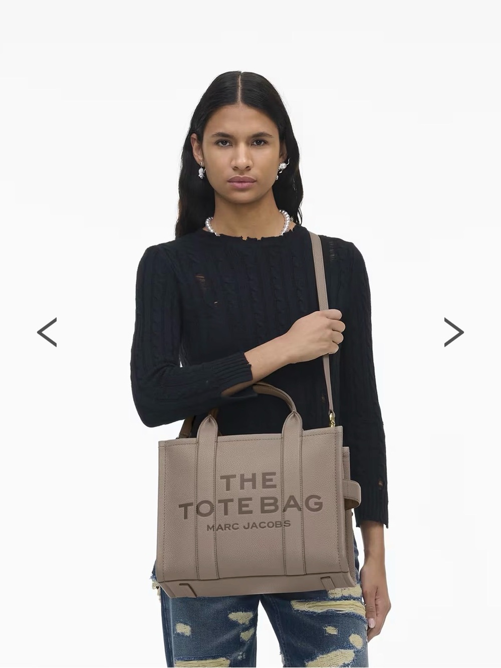 NWT Marc Jacobs The Leather Medium Tote Bag cement - Picture 5 of 7